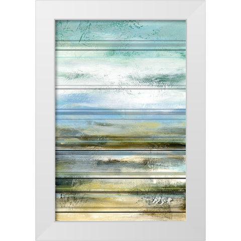 Seaside Panel II White Modern Wood Framed Art Print by Brey