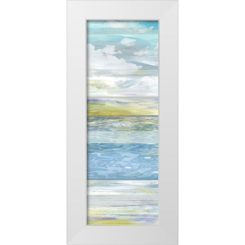 Sunrise Panel I White Modern Wood Framed Art Print by Brey