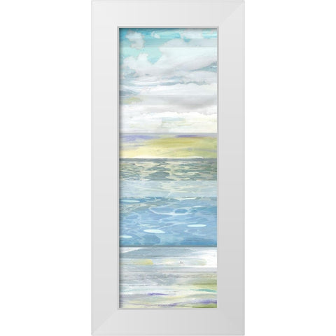 Sunrise Panel II White Modern Wood Framed Art Print by Brey