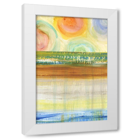 Water Moves I White Modern Wood Framed Art Print by Brey