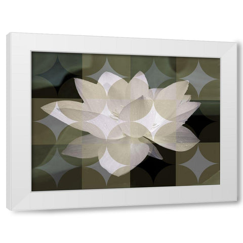 Floral Design III White Modern Wood Framed Art Print by Bartola