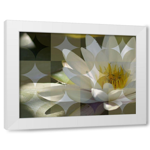 Floral Design VI White Modern Wood Framed Art Print by Bartola