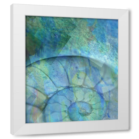 La Concha II Blue White Modern Wood Framed Art Print by Bartola