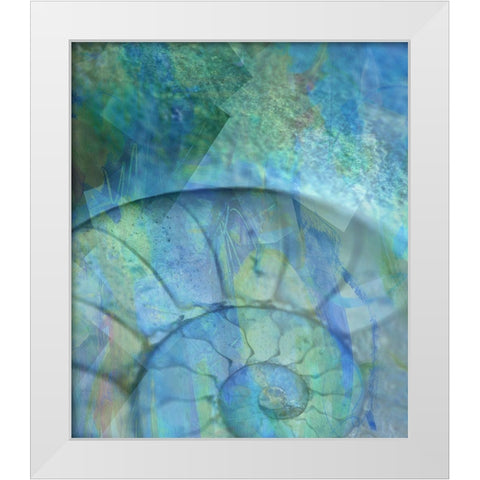 La Concha II Blue White Modern Wood Framed Art Print by Bartola
