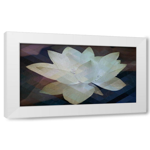 Lotus Designs White Modern Wood Framed Art Print by Bartola