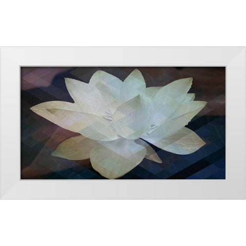 Lotus Designs White Modern Wood Framed Art Print by Bartola