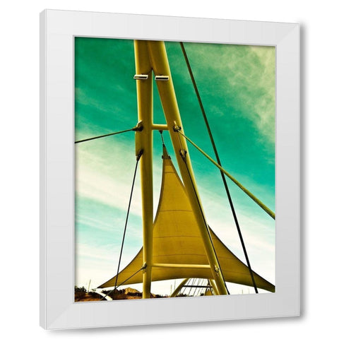 Sailing Tempe II White Modern Wood Framed Art Print by Bartola