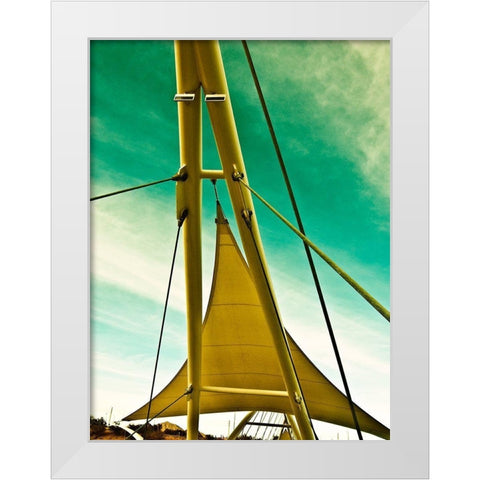 Sailing Tempe II White Modern Wood Framed Art Print by Bartola