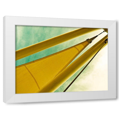 Sailing Tempe III White Modern Wood Framed Art Print by Bartola