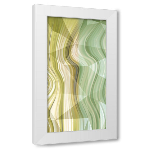 Geometric Gold II White Modern Wood Framed Art Print by Franklin