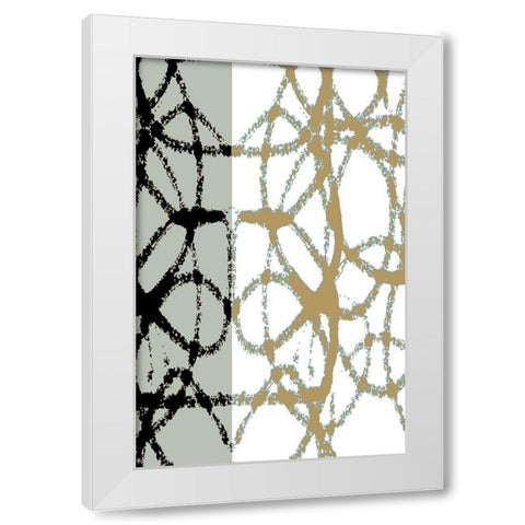 Links I White Modern Wood Framed Art Print by Franklin