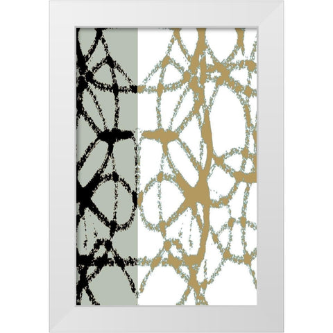 Links I White Modern Wood Framed Art Print by Franklin