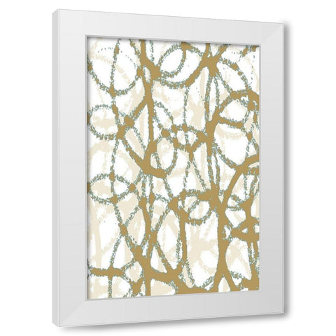 Links II White Modern Wood Framed Art Print by Franklin