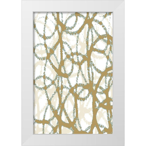 Links II White Modern Wood Framed Art Print by Franklin