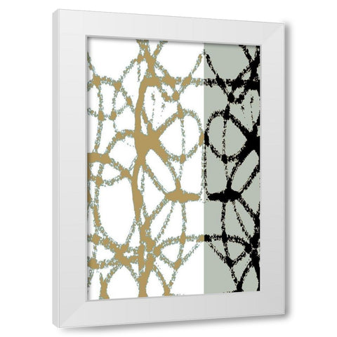 Links III White Modern Wood Framed Art Print by Franklin