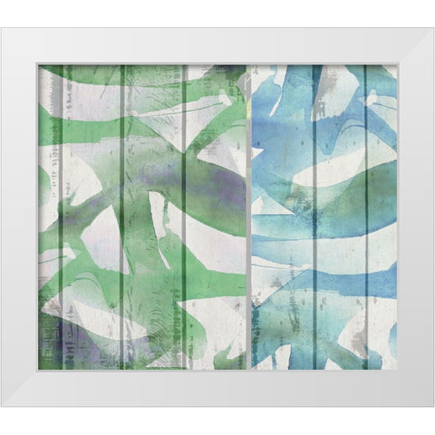 Water Mark I White Modern Wood Framed Art Print by Franklin