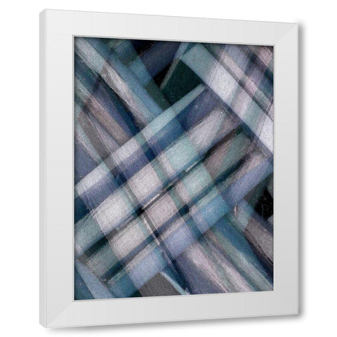 Weave Blue I White Modern Wood Framed Art Print by Franklin