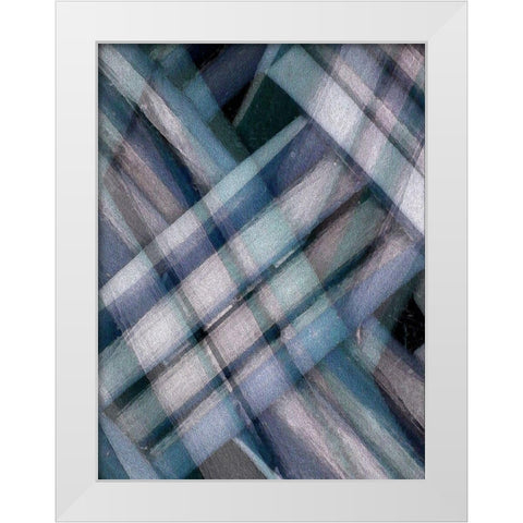 Weave Blue I White Modern Wood Framed Art Print by Franklin