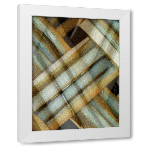 Weave Golden I White Modern Wood Framed Art Print by Franklin