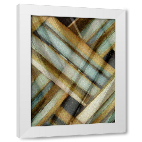 Weave Golden II White Modern Wood Framed Art Print by Franklin