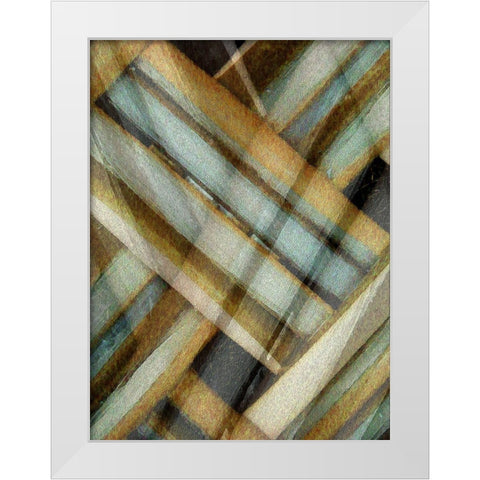 Weave Golden II White Modern Wood Framed Art Print by Franklin