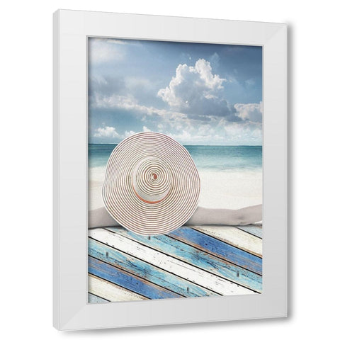 Beachside II White Modern Wood Framed Art Print by Franklin