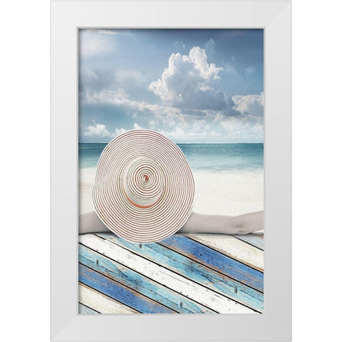 Beachside II White Modern Wood Framed Art Print by Franklin