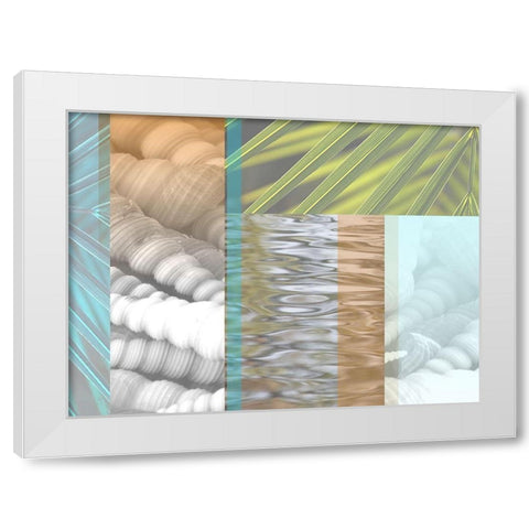 Beachside White Modern Wood Framed Art Print by Franklin