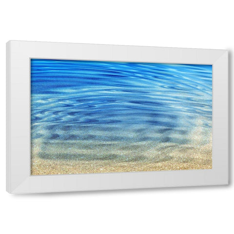 Golden Sand White Modern Wood Framed Art Print by Franklin