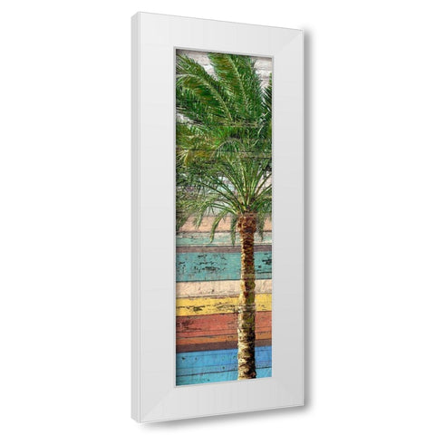 Palm Plank I White Modern Wood Framed Art Print by Franklin