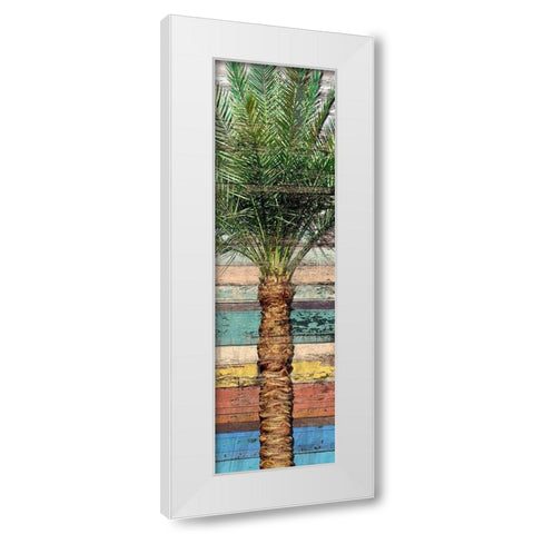 Palm Plank I White Modern Wood Framed Art Print by Franklin