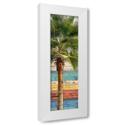 Palm Plank III White Modern Wood Framed Art Print by Franklin