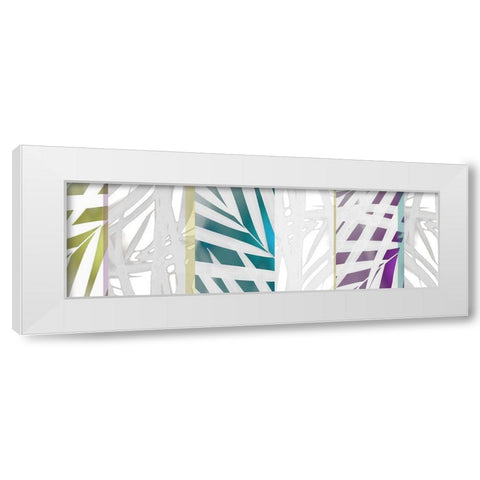 Palm Shapes I White Modern Wood Framed Art Print by Franklin