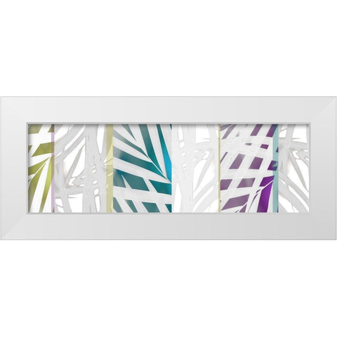 Palm Shapes I White Modern Wood Framed Art Print by Franklin