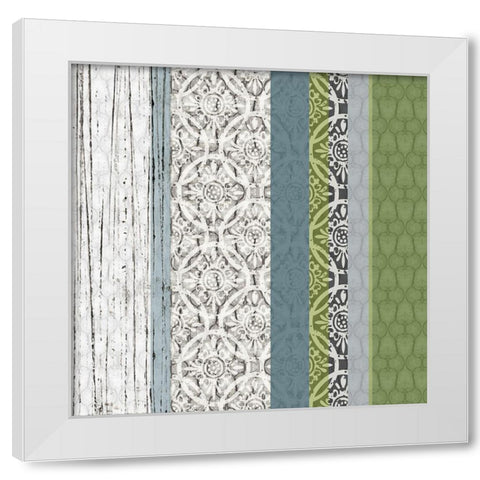 Panel B White Modern Wood Framed Art Print by Franklin