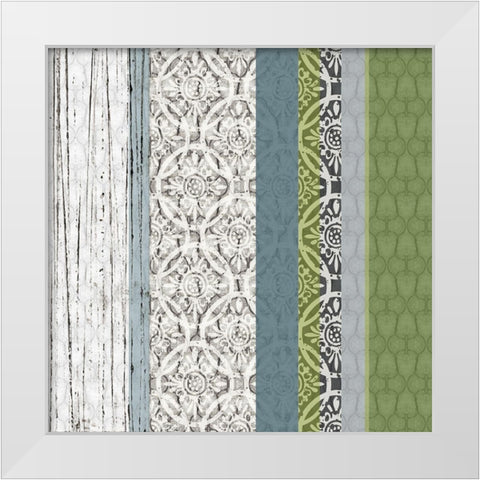 Panel B White Modern Wood Framed Art Print by Franklin