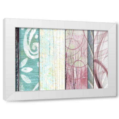 Spring Accents White Modern Wood Framed Art Print by Franklin