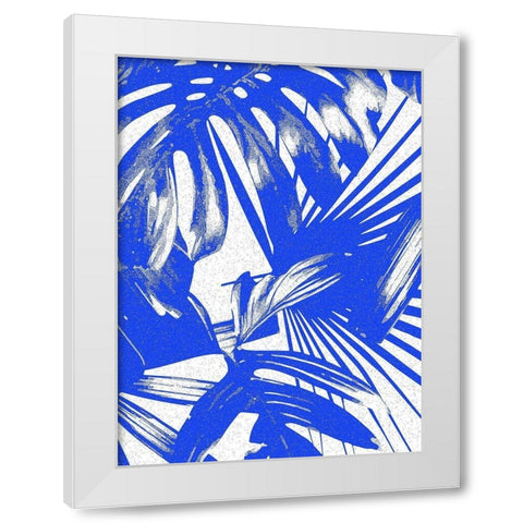 Tropical Blue I White Modern Wood Framed Art Print by Franklin