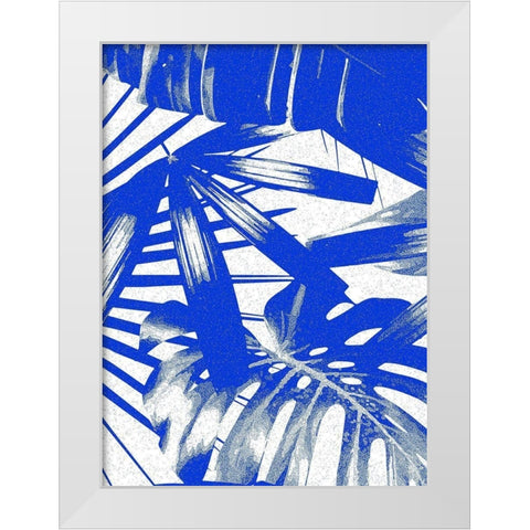 Tropical Blue II White Modern Wood Framed Art Print by Franklin