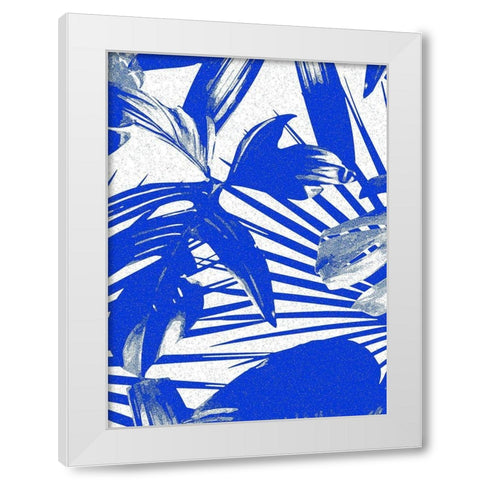 Tropical Blue III White Modern Wood Framed Art Print by Franklin