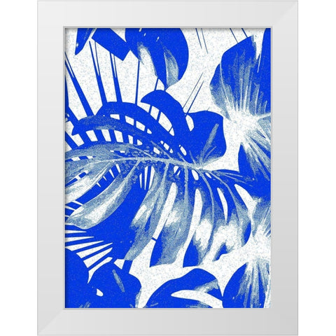 Tropical Blue IV White Modern Wood Framed Art Print by Franklin