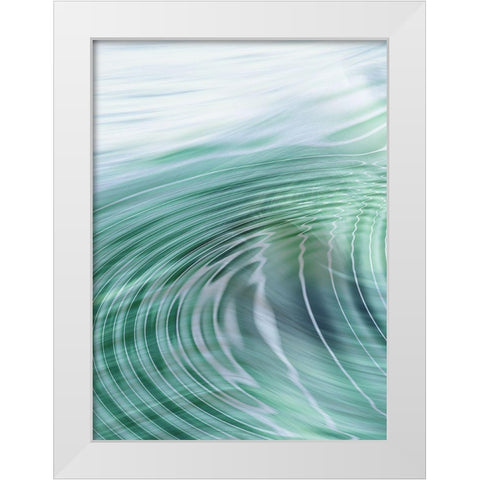 Movement I Teal White Modern Wood Framed Art Print by Franklin