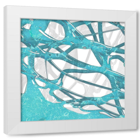 Syrup Flow I White Modern Wood Framed Art Print by Franklin