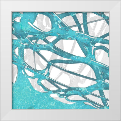 Syrup Flow I White Modern Wood Framed Art Print by Franklin