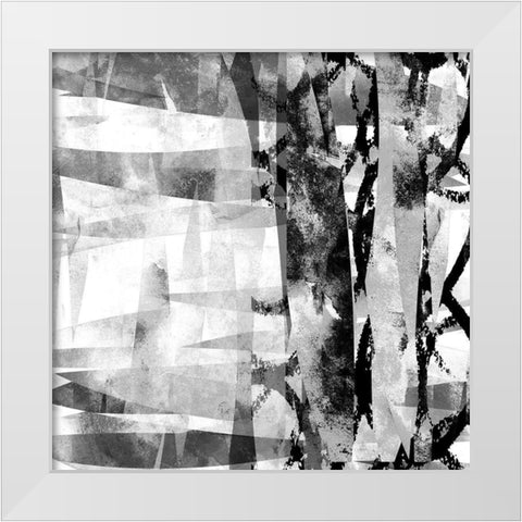 Black and White III White Modern Wood Framed Art Print by Franklin