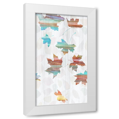 Big Leaf I White Modern Wood Framed Art Print by Franklin