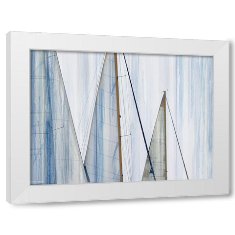 Sails II White Modern Wood Framed Art Print by Franklin