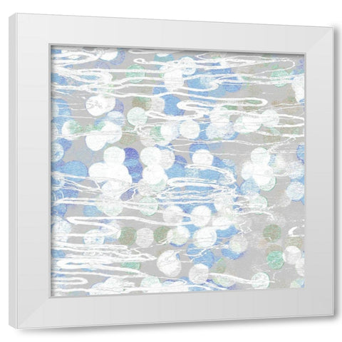 Tangled Blue I White Modern Wood Framed Art Print by Franklin