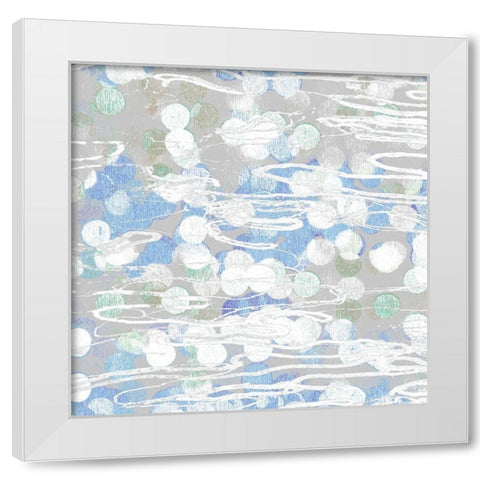 Tangled Blue II White Modern Wood Framed Art Print by Franklin