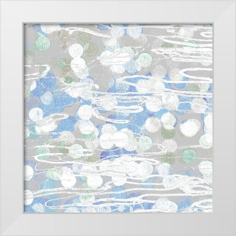 Tangled Blue II White Modern Wood Framed Art Print by Franklin